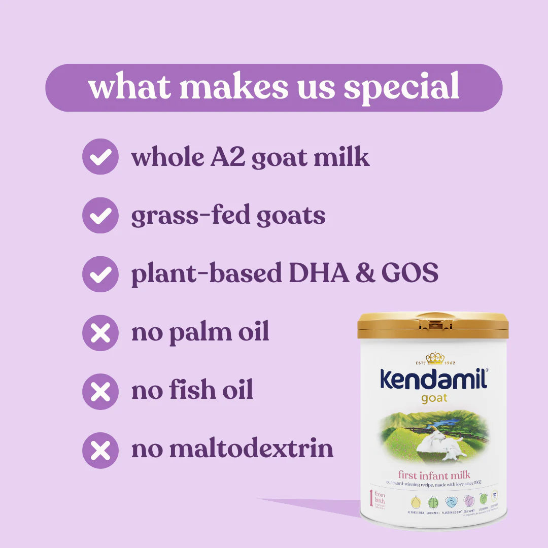 What makes Kendamil Stage 1 Goat Milk Based Infant Formula special?